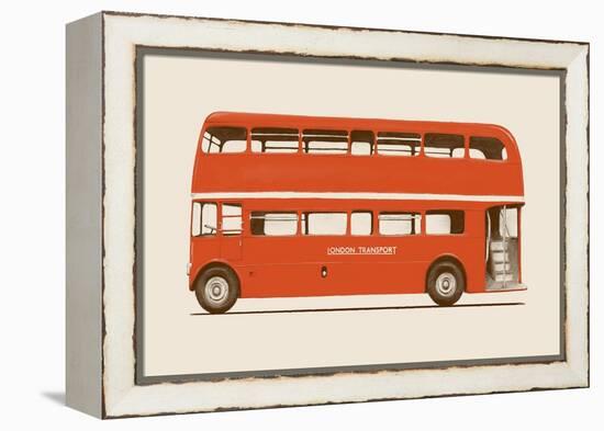 Red English Bus-Florent Bodart-Framed Premier Image Canvas