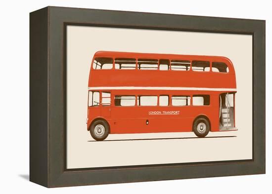 Red English Bus-Florent Bodart-Framed Premier Image Canvas