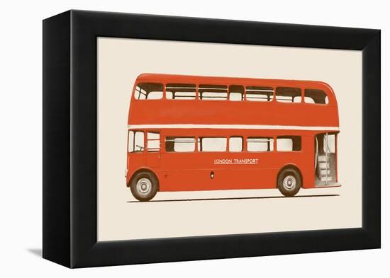 Red English Bus-Florent Bodart-Framed Premier Image Canvas