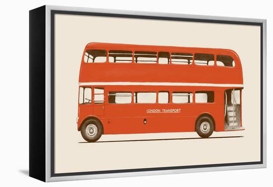 Red English Bus-Florent Bodart-Framed Premier Image Canvas