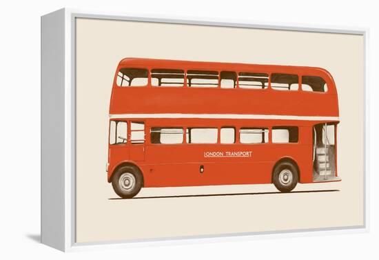 Red English Bus-Florent Bodart-Framed Premier Image Canvas