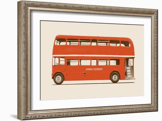 Red English Bus-Florent Bodart-Framed Giclee Print