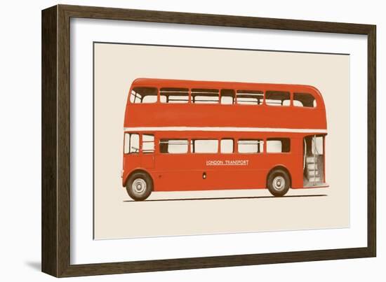 Red English Bus-Florent Bodart-Framed Giclee Print