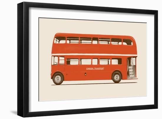 Red English Bus-Florent Bodart-Framed Giclee Print