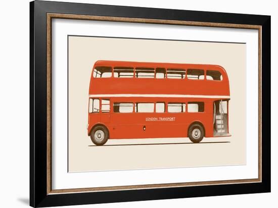 Red English Bus-Florent Bodart-Framed Giclee Print