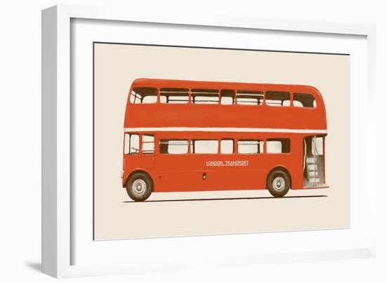 Red English Bus-Florent Bodart-Framed Giclee Print