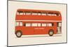 Red English Bus-Florent Bodart-Mounted Giclee Print