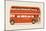Red English Bus-Florent Bodart-Mounted Giclee Print