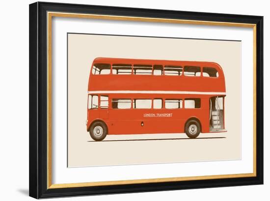 Red English Bus-Florent Bodart-Framed Giclee Print