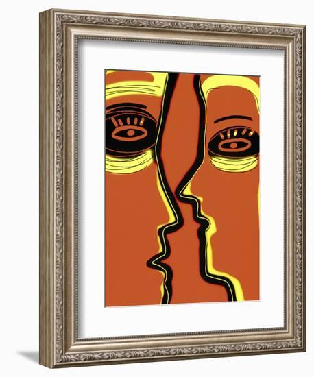 Red Faces, Black Eyes-Diana Ong-Framed Giclee Print