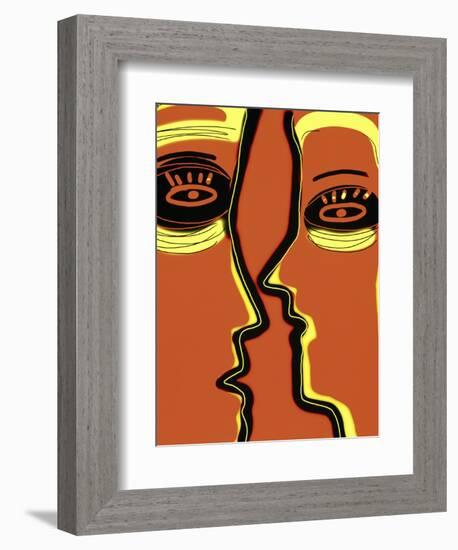 Red Faces, Black Eyes-Diana Ong-Framed Giclee Print