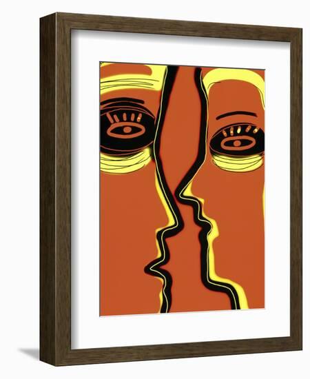 Red Faces, Black Eyes-Diana Ong-Framed Giclee Print