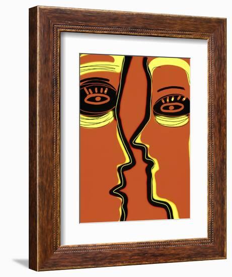 Red Faces, Black Eyes-Diana Ong-Framed Giclee Print