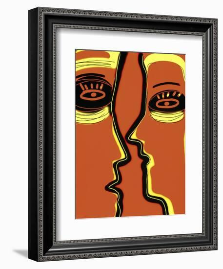 Red Faces, Black Eyes-Diana Ong-Framed Giclee Print