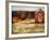 Red Farmhouse and Barn in Snowy Field-Robert Cattan-Framed Photographic Print