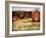 Red Farmhouse and Barn in Snowy Field-Robert Cattan-Framed Photographic Print