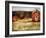 Red Farmhouse and Barn in Snowy Field-Robert Cattan-Framed Photographic Print