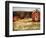 Red Farmhouse and Barn in Snowy Field-Robert Cattan-Framed Photographic Print