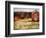 Red Farmhouse and Barn in Snowy Field-Robert Cattan-Framed Photographic Print