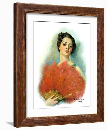 "Red Feathered Fan,"February 28, 1931-William Haskell Coffin-Framed Giclee Print