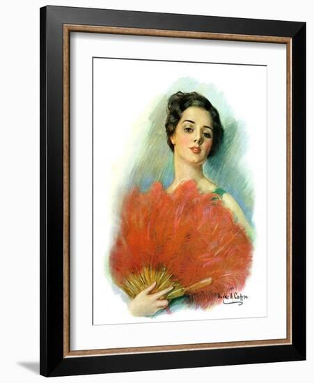 "Red Feathered Fan,"February 28, 1931-William Haskell Coffin-Framed Giclee Print