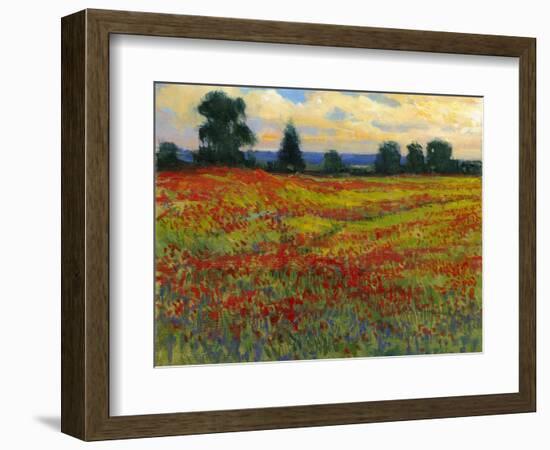 Red Field I-Tim O'toole-Framed Art Print