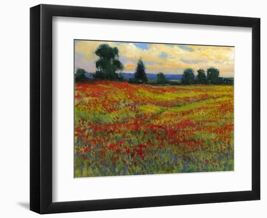 Red Field I-Tim O'toole-Framed Art Print