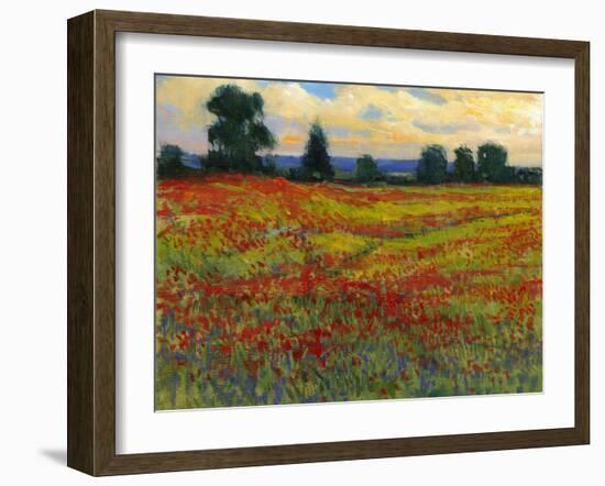 Red Field I-Tim O'toole-Framed Art Print