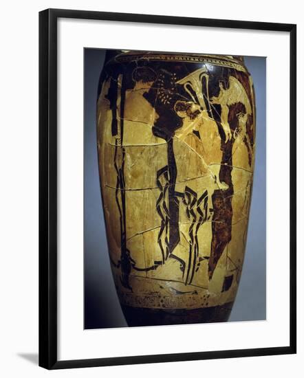 Red-Figure Loutrophoros Representing Offering of Gifts to Bride-null-Framed Giclee Print