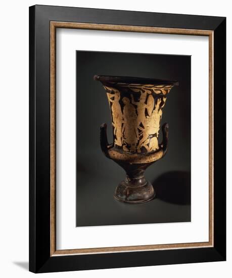 Red-Figure Pottery, Calyx Krater with Fighting Warriors, from Vulcente Workshop-null-Framed Giclee Print