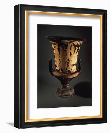 Red-Figure Pottery, Calyx Krater with Fighting Warriors, from Vulcente Workshop-null-Framed Giclee Print