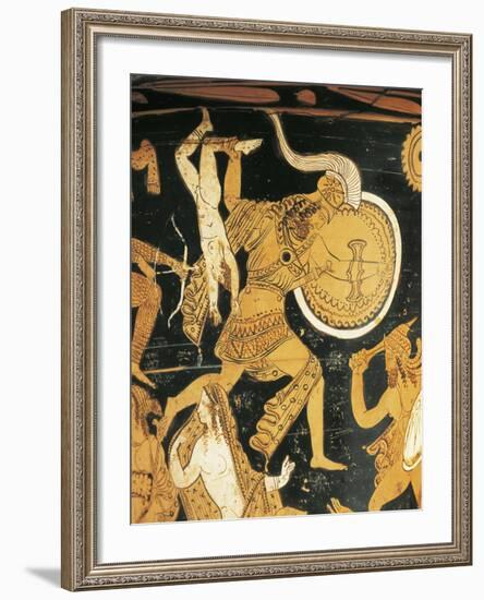 Red-Figure Pottery, Krater, from Civita Castellana, Ancient Falerii, Rome Province, Italy, Detail-null-Framed Giclee Print