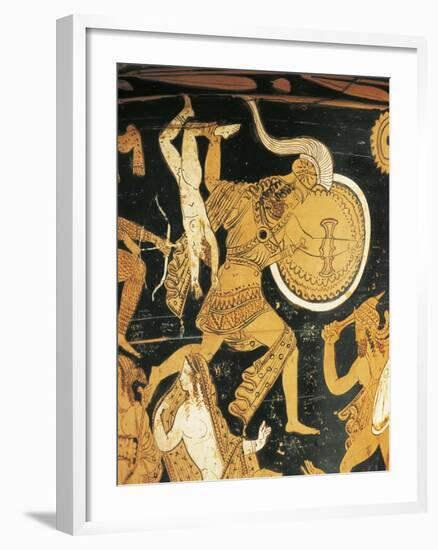 Red-Figure Pottery, Krater, from Civita Castellana, Ancient Falerii, Rome Province, Italy, Detail-null-Framed Giclee Print