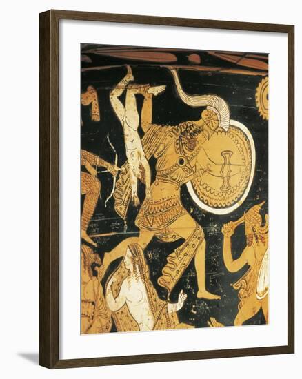 Red-Figure Pottery, Krater, from Civita Castellana, Ancient Falerii, Rome Province, Italy, Detail-null-Framed Giclee Print