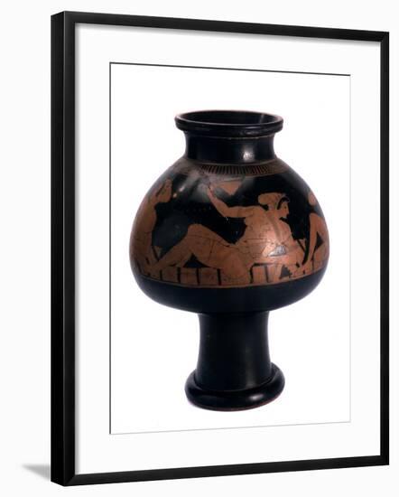 Red-Figure Psykter (Wine Coole) with a Symposium Scene, Ancient Greek, C505-C500 Bc-Euphronios-Framed Photographic Print