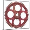 Red Fine Tooth Gear-Retroplanet-Mounted Giclee Print