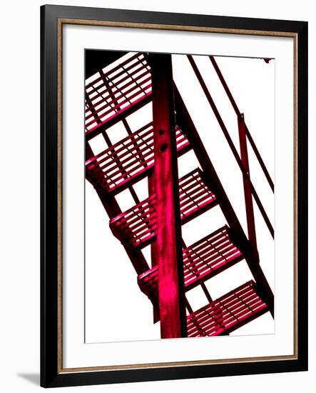 Red Fire Escape-David Ridley-Framed Photographic Print