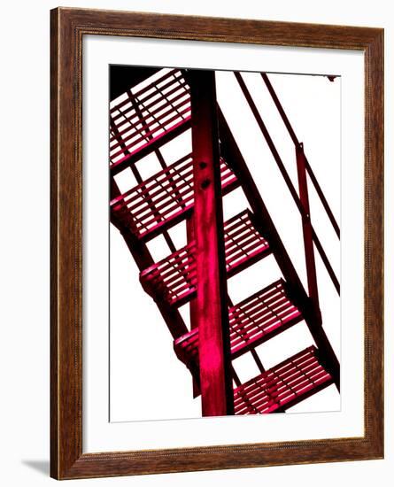 Red Fire Escape-David Ridley-Framed Photographic Print