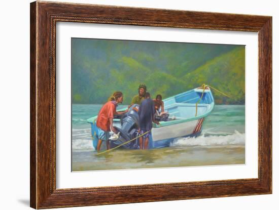 Red Fish  2018  (oil on board)-Colin Bootman-Framed Giclee Print