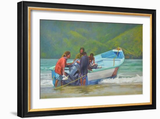 Red Fish  2018  (oil on board)-Colin Bootman-Framed Giclee Print