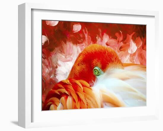 Red Flamigo-Ata Alishahi-Framed Giclee Print