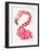 Red Flamingo-Cat Coquillette-Framed Giclee Print