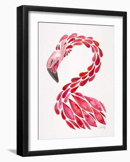 Red Flamingo-Cat Coquillette-Framed Giclee Print