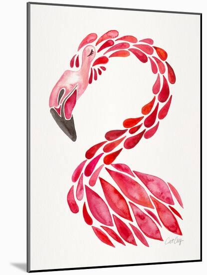 Red Flamingo-Cat Coquillette-Mounted Giclee Print