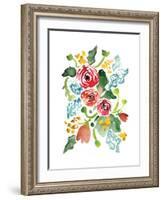 Red Floral Array I-Sara Berrenson-Framed Art Print