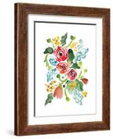 Red Floral Array I-Sara Berrenson-Framed Art Print