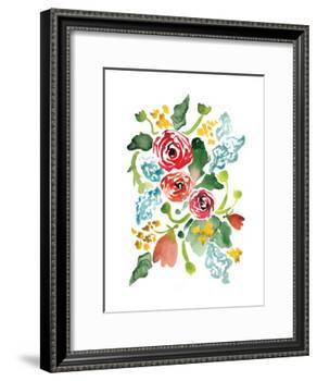 Red Floral Array I-Sara Berrenson-Framed Art Print