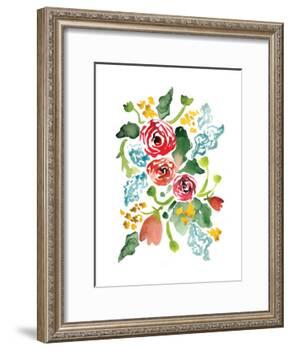 Red Floral Array I-Sara Berrenson-Framed Art Print