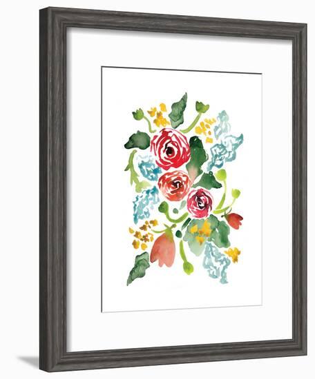 Red Floral Array I-Sara Berrenson-Framed Art Print