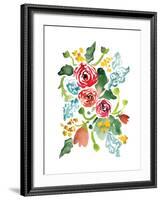 Red Floral Array I-Sara Berrenson-Framed Art Print